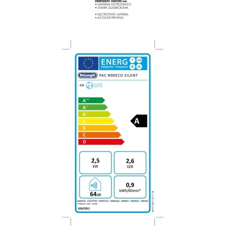 DeLonghi Pinguino PAC EM90 SILENT Mobile Air Conditioner - Stylish Black & White, Powerful Cooling Solution!